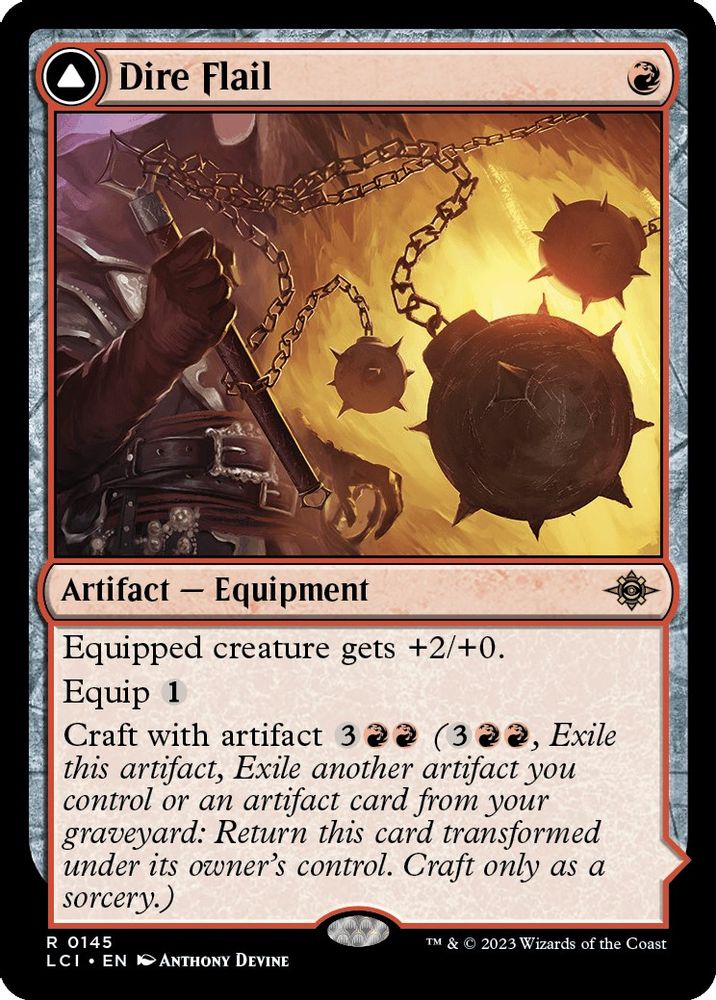 Dire Flail · 145 · The Lost Caverns of Ixalan · Non-foil