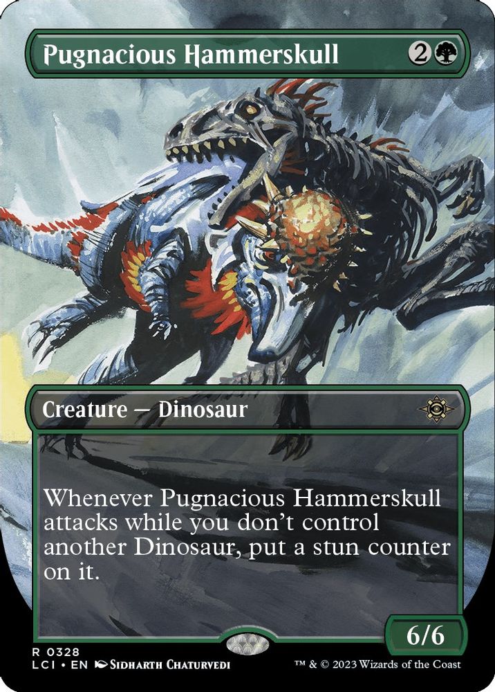 Pugnacious Hammerskull (Borderless) · 328 · The Lost Caverns of Ixalan · Non-foil