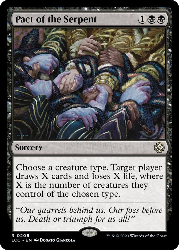 Pact of the Serpent · 206 · Commander: The Lost Caverns of Ixalan · Non-foil