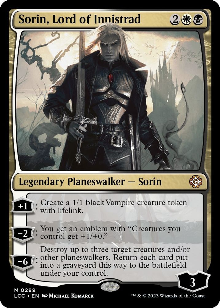 Sorin, Lord of Innistrad · 289 · LCC · Non-foil