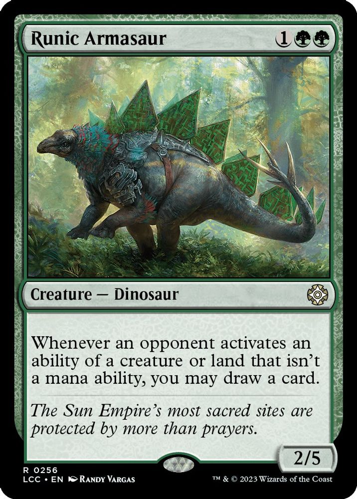 Runic Armasaur · 256 · Commander: The Lost Caverns of Ixalan · Non-foil