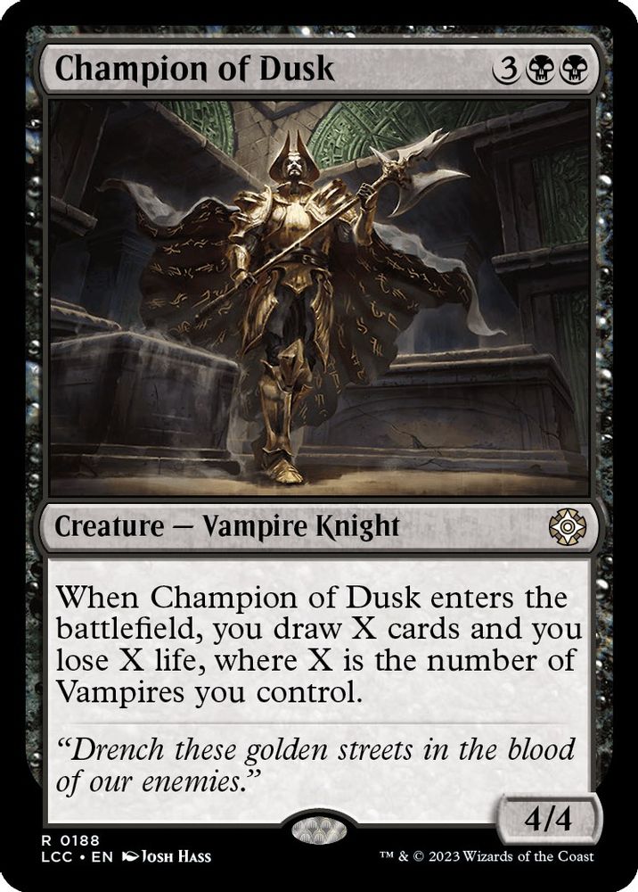 Champion of Dusk · 188 · LCC · Non-foil