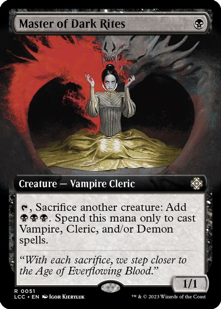Master of Dark Rites (Extended Art) · 51 · LCC · Non-foil