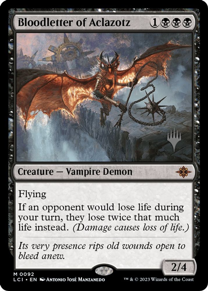 Bloodletter of Aclazotz · 92 · Promo Pack: The Lost Caverns of Ixalan · Non-foil