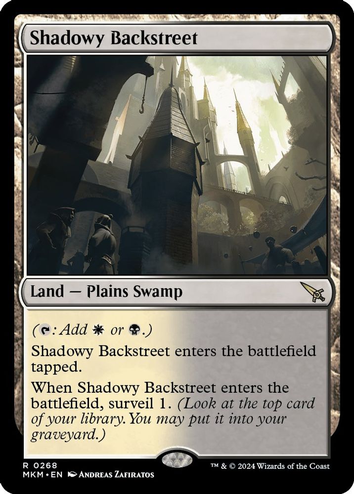 Shadowy Backstreet · 268 · Murders at Karlov Manor · Non-foil