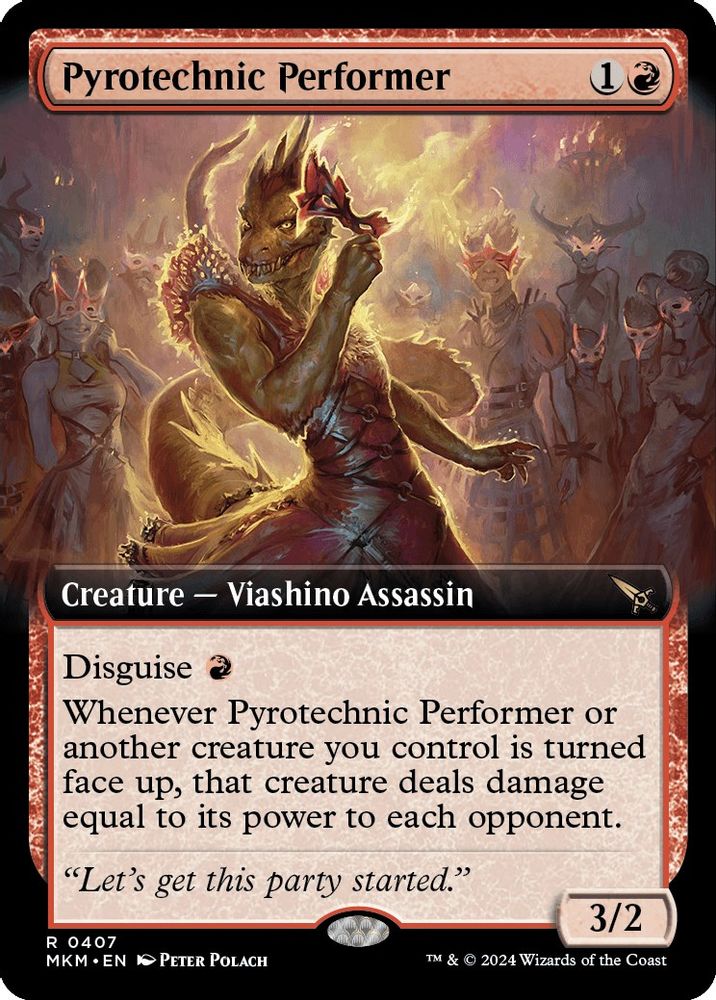 Pyrotechnic Performer (Extended Art) · 407 · Murders at Karlov Manor · Non-foil