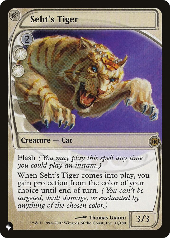 Seht's Tiger · 31/180 · The List Reprints · Non-foil