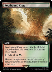 Rootbound Crag (Extended Art) · 1032 · PIP · Surge Foil