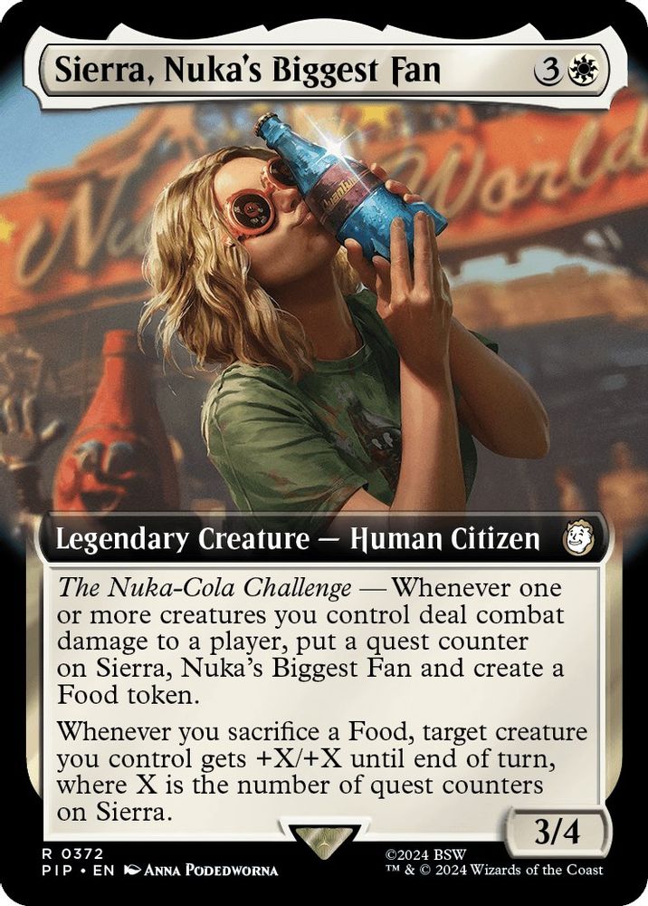 Sierra, Nuka's Biggest Fan (Extended Art) · 372 · PIP · Non-foil