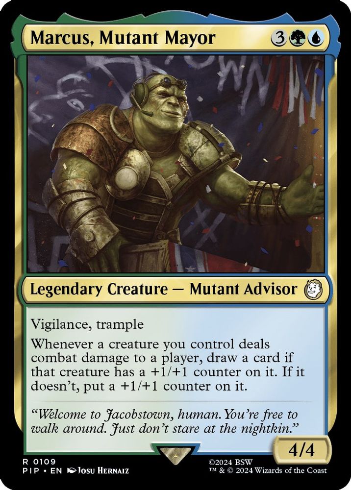 Marcus, Mutant Mayor · 109 · PIP · Non-foil