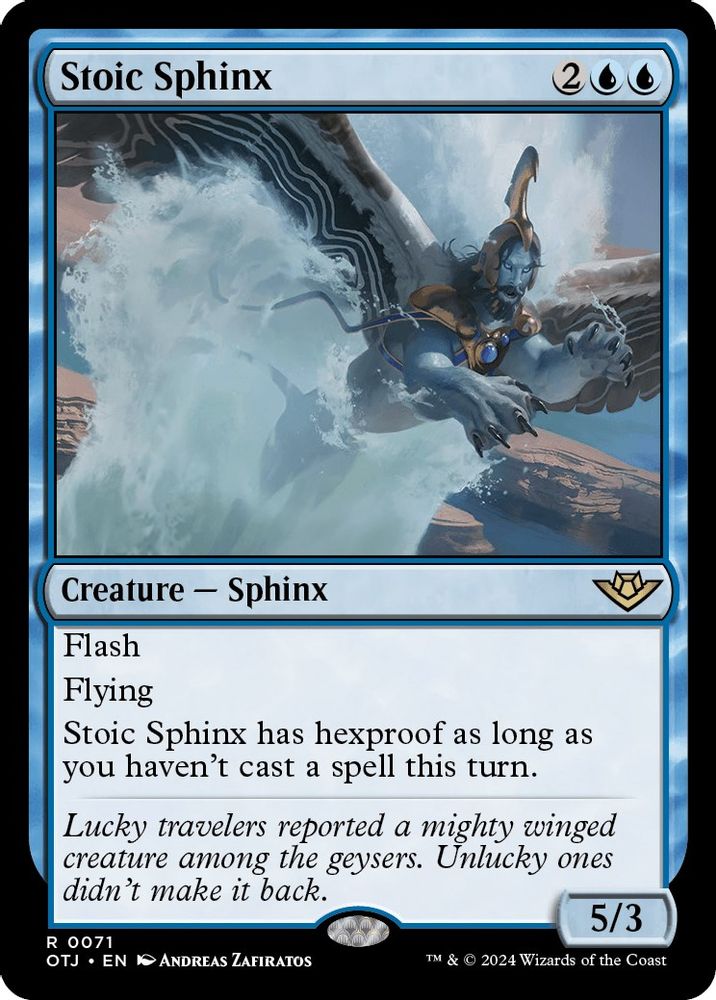 Stoic Sphinx · 71 · Outlaws of Thunder Junction · Non-foil