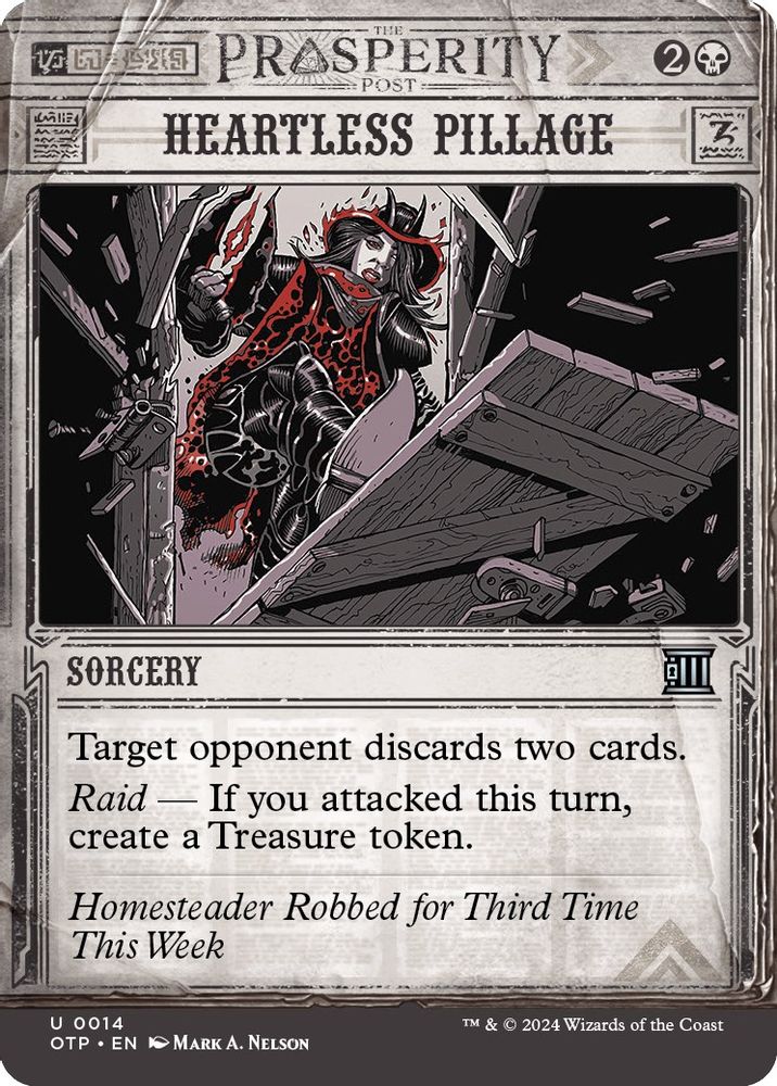 Heartless Pillage · 14 · Outlaws of Thunder Junction: Breaking News · Non-foil