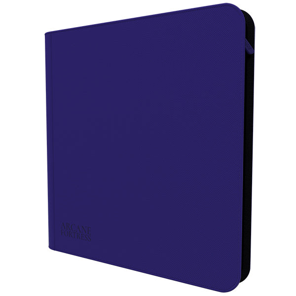 Arcane Fortress 12-Pocket Zippered Binder: Solid Color - Purple - Solid purple zippered binder with a smooth matte finish and rounded corners.