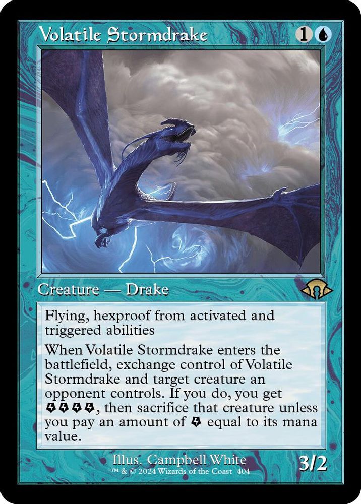 Volatile Stormdrake (Retro Frame) · 404 · Modern Horizons 3 · Foil