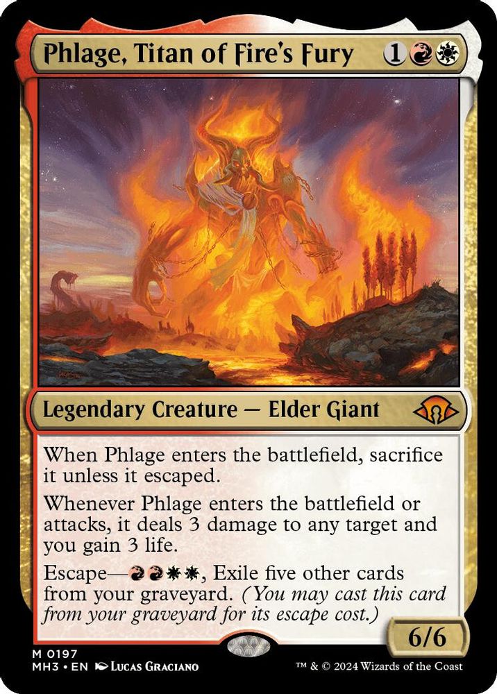 Phlage, Titan of Fire's Fury · 197 · Modern Horizons 3 · Non-foil