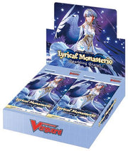Cardfight Vanguard Divinez - Lyrical Monasterio Sparkling Stars! Booster Box - Blue booster box for Cardfight Vanguard Divinez featuring a celestial female character with long blue hair and white wings.