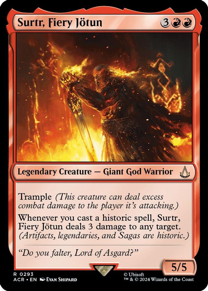 Surtr, Fiery Jötun · 293 · Universes Beyond: Assassin's Creed · Non-foil