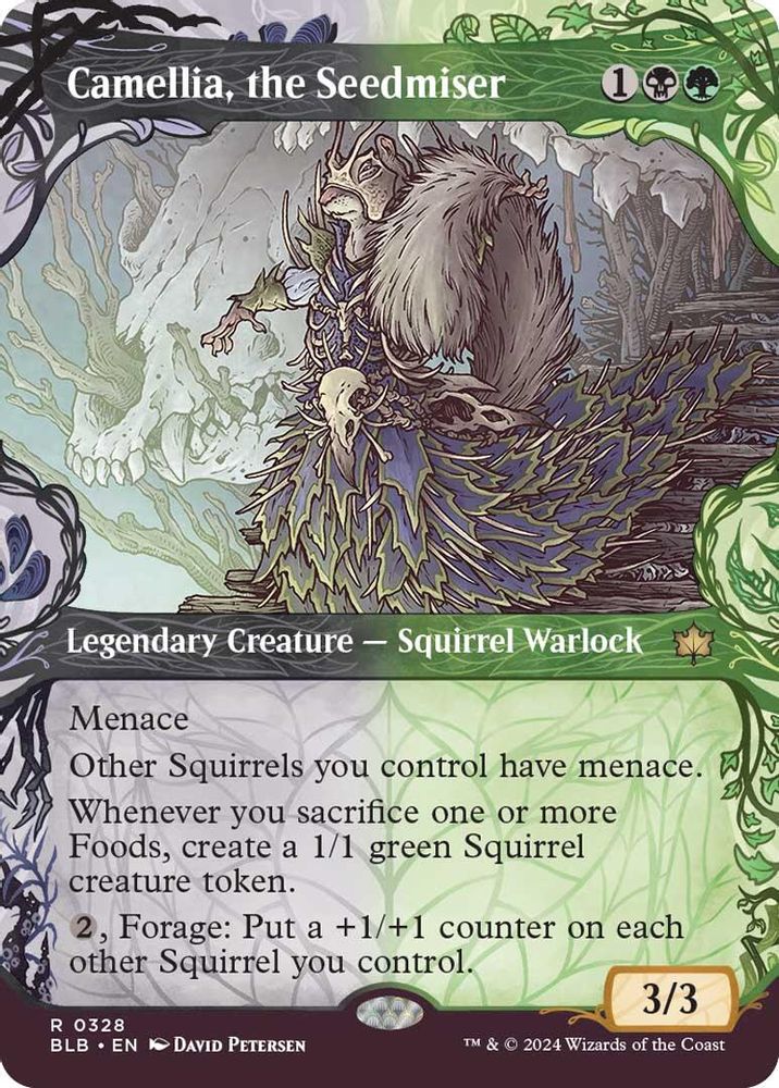 Camellia, the Seedmiser (Showcase) · 328 · Bloomburrow · Non-foil