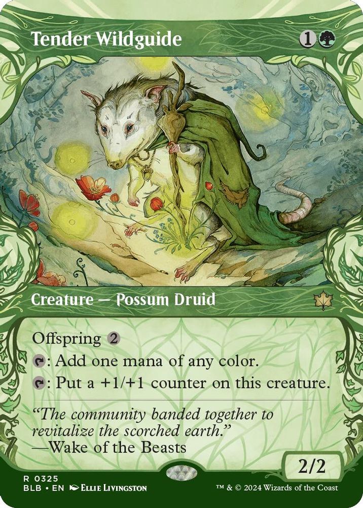 Tender Wildguide (Showcase) · 325 · Bloomburrow · Foil