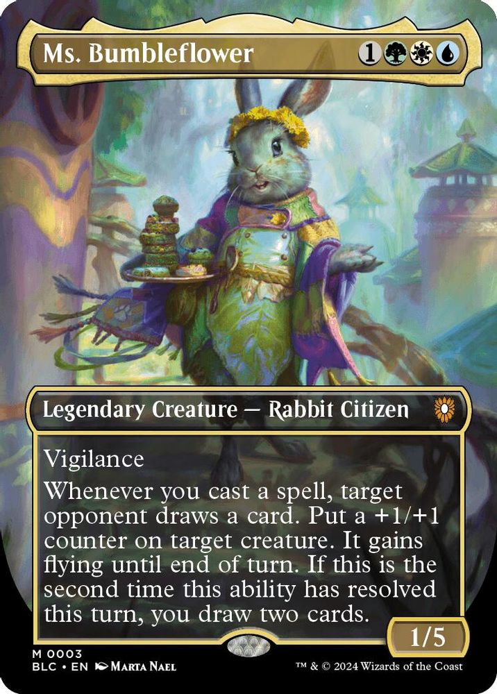 Ms. Bumbleflower (Borderless) · 3 · Commander: Bloomburrow · Non-foil