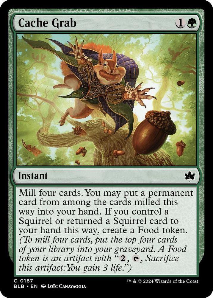 Cache Grab · 167 · Bloomburrow · Non-foil