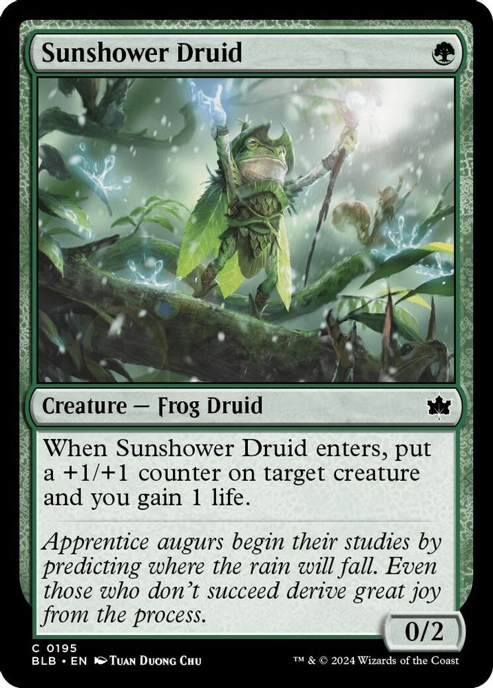 Sunshower Druid · 195 · Bloomburrow · Non-foil