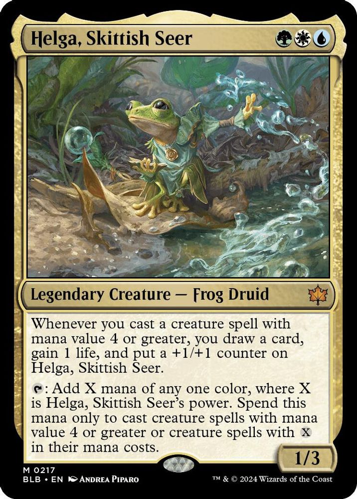 Helga, Skittish Seer · 217 · Bloomburrow · Non-foil