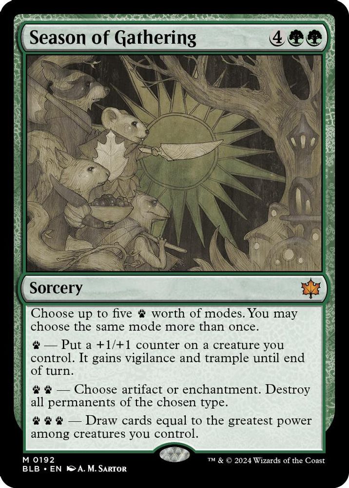 Season of Gathering · 192 · Bloomburrow · Non-foil