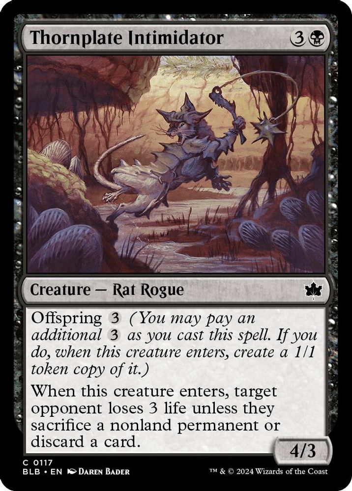 Thornplate Intimidator · 117 · Bloomburrow · Non-foil