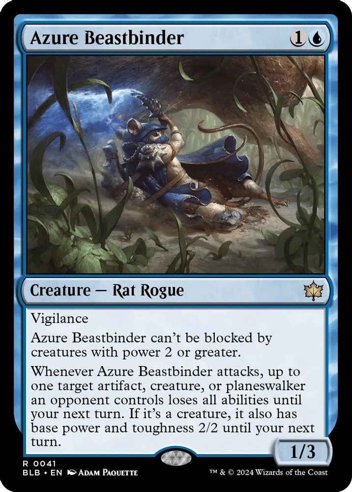 Azure Beastbinder · 41 · Bloomburrow · Non-foil