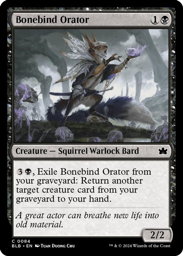 Bonebind Orator · 84 · Bloomburrow · Non-foil