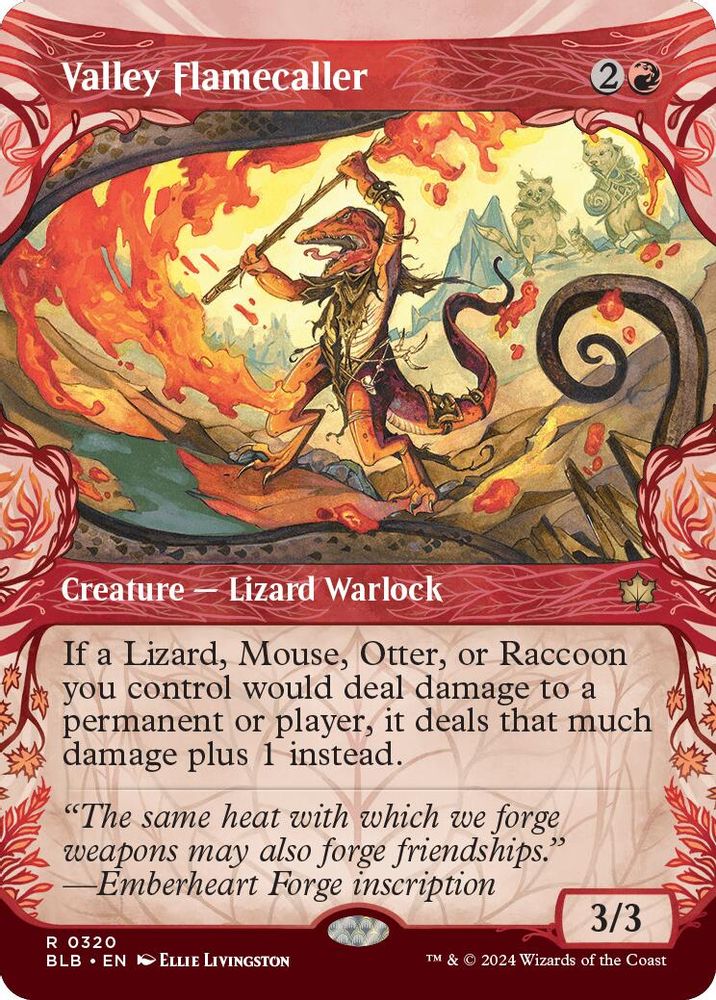 Valley Flamecaller (Showcase) · 320 · Bloomburrow · Non-foil