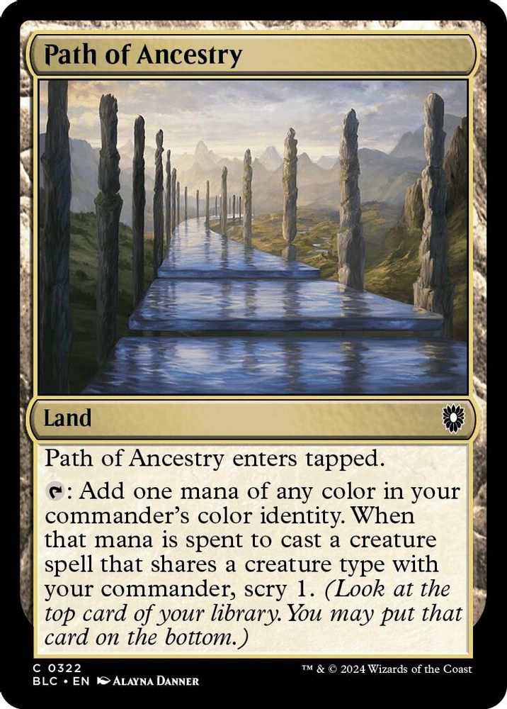 Path of Ancestry · 322 · Commander: Bloomburrow · Non-foil