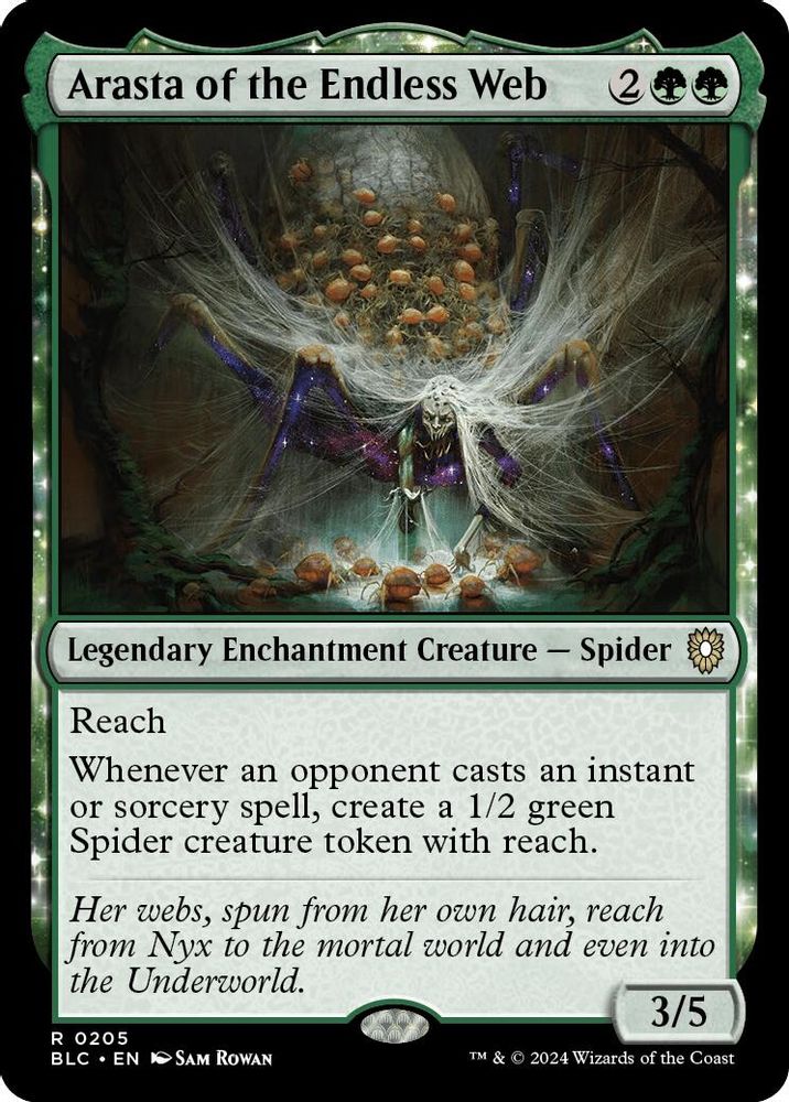 Arasta of the Endless Web · 205 · Commander: Bloomburrow · Non-foil