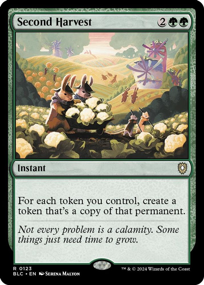 Second Harvest · 123 · Commander: Bloomburrow · Non-foil