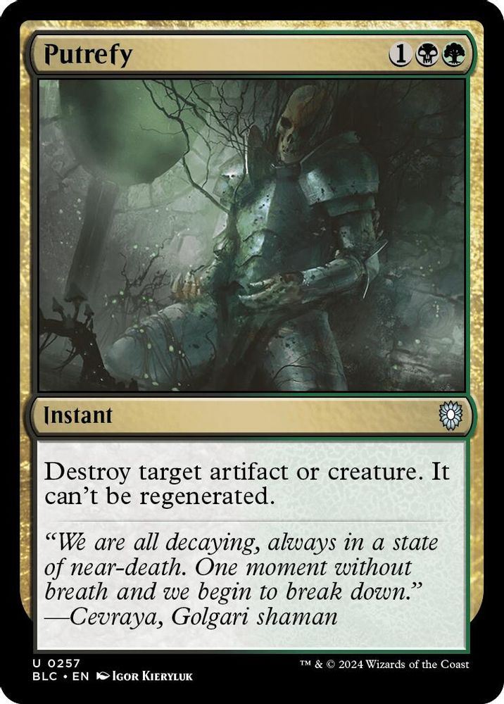 Putrefy · 257 · Commander: Bloomburrow · Non-foil