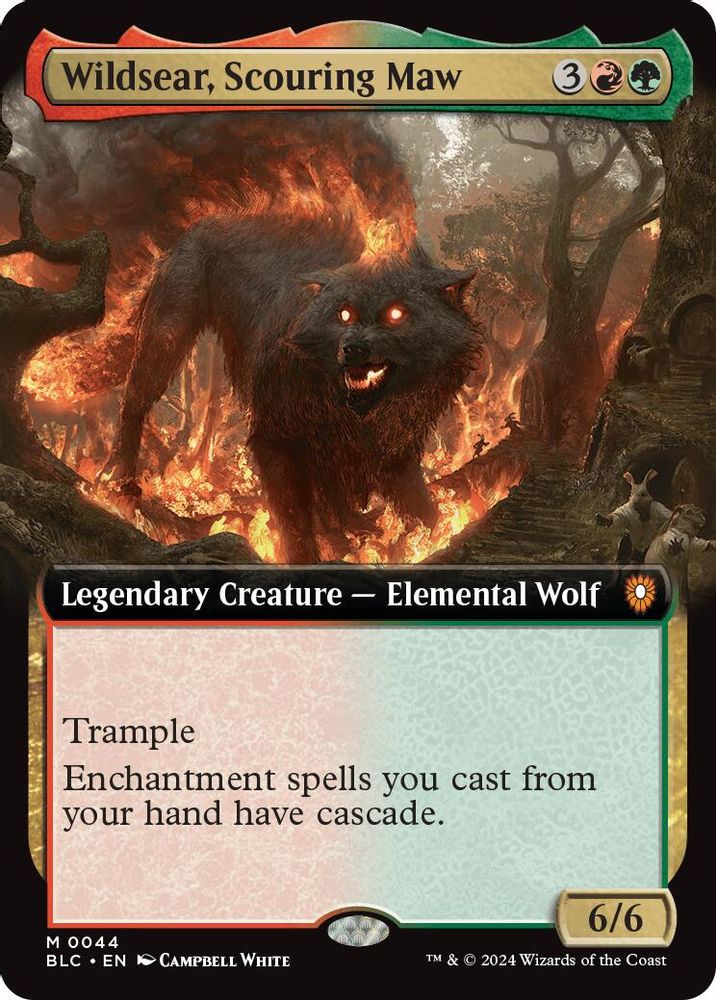 Wildsear, Scouring Maw (Extended Art) · 44 · Commander: Bloomburrow · Foil