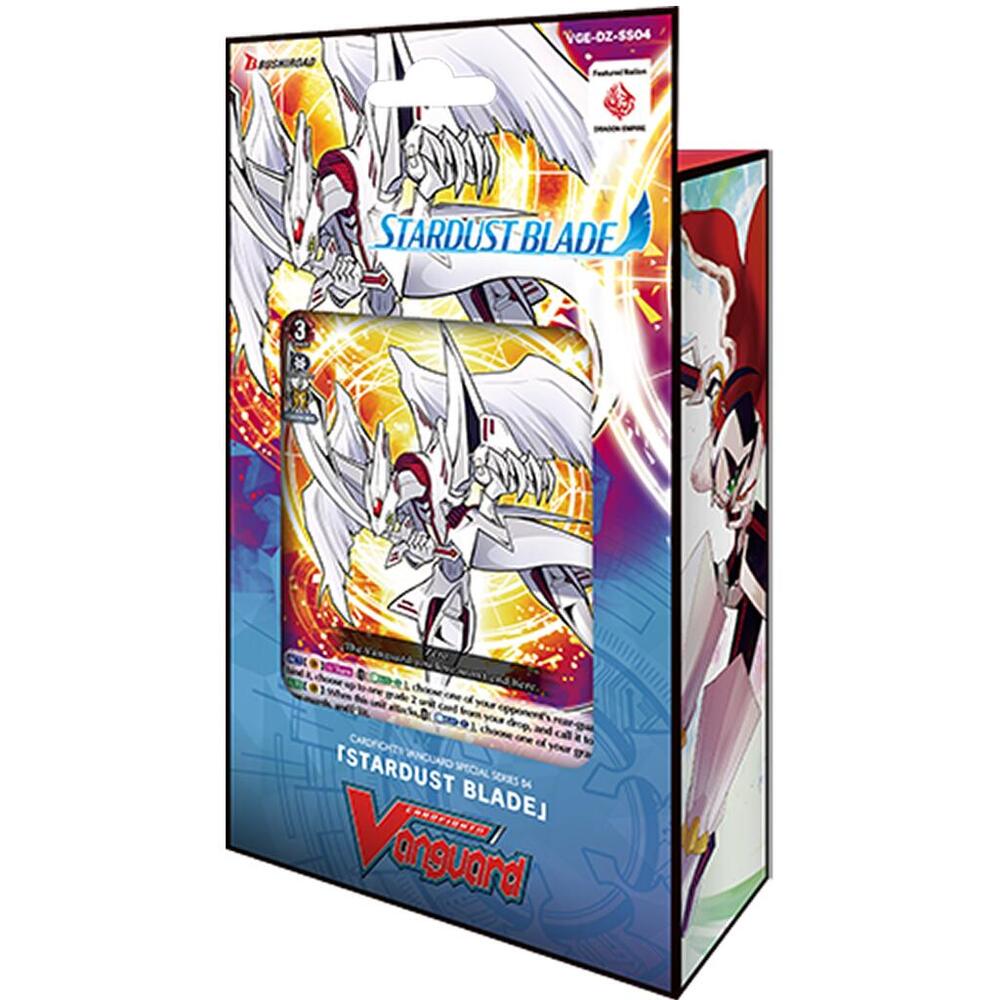 Cardfight Vanguard Divinez - Special Series 04 - Stardust Blade Deck - Colorful trading card game deck box featuring dynamic white and red armored warrior artwork with yellow energy effects,.