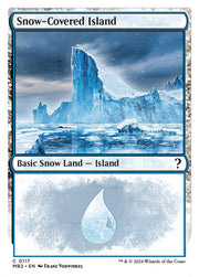 Snow-Covered Island (White Border) · 117 · Mystery Booster 2 · Non-foil