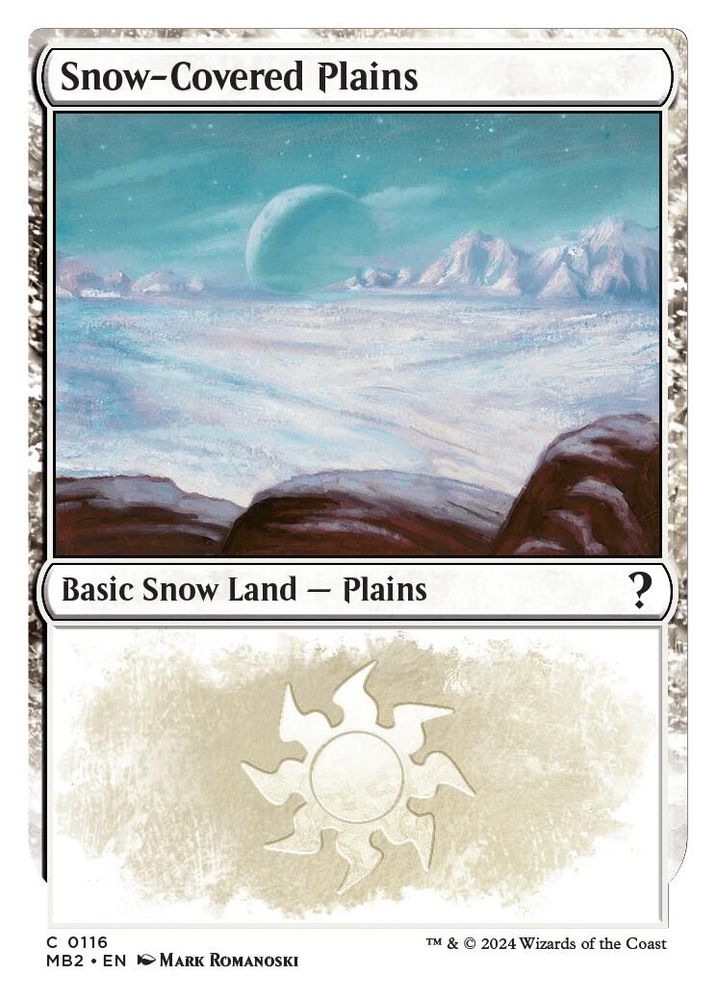 Snow-Covered Plains (White Border) · 116 · MB2 · Non-foil