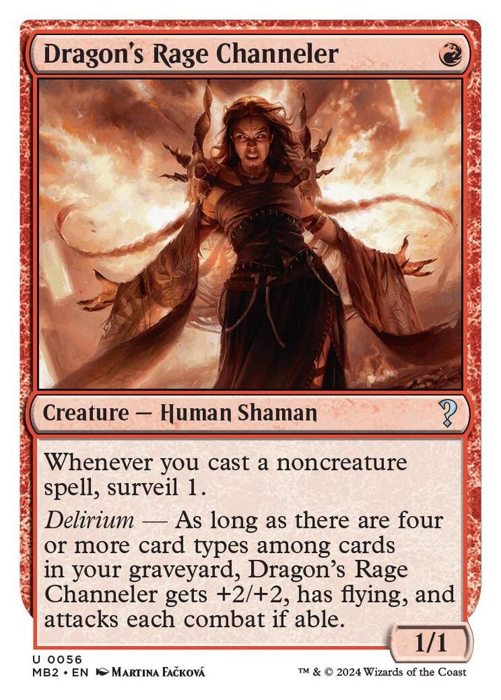 Dragon's Rage Channeler (White Border) · 56 · MB2 · Non-foil