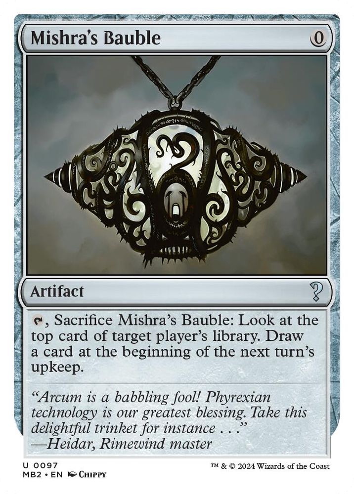 Mishra's Bauble (White Border) · 97 · Mystery Booster 2 · Non-foil