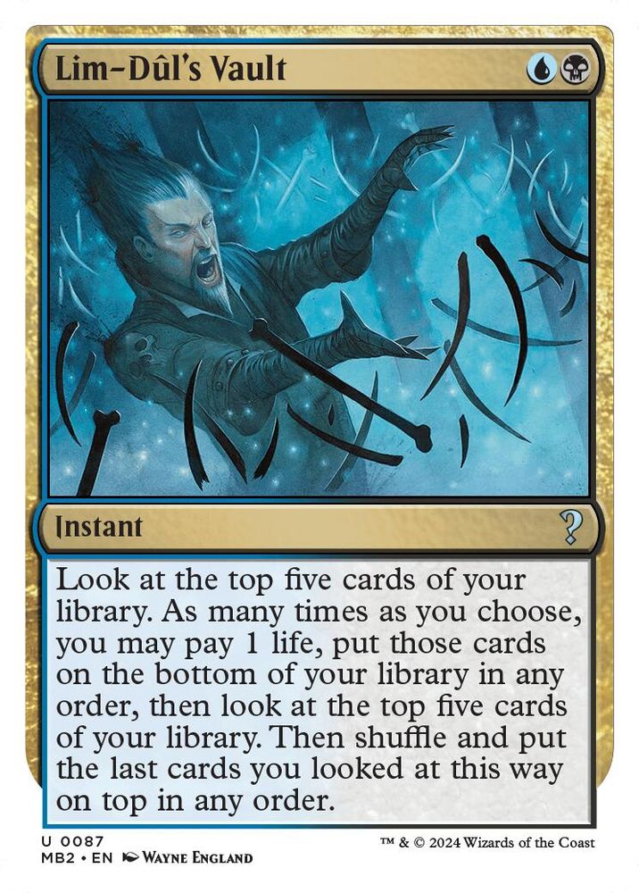 Lim-Dul's Vault (White Border) · 87 · Mystery Booster 2 · Non-foil