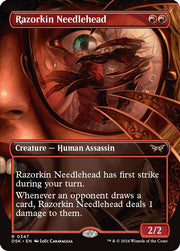 Razorkin Needlehead (Borderless) · 347 · Duskmourn: House of Horror · Foil