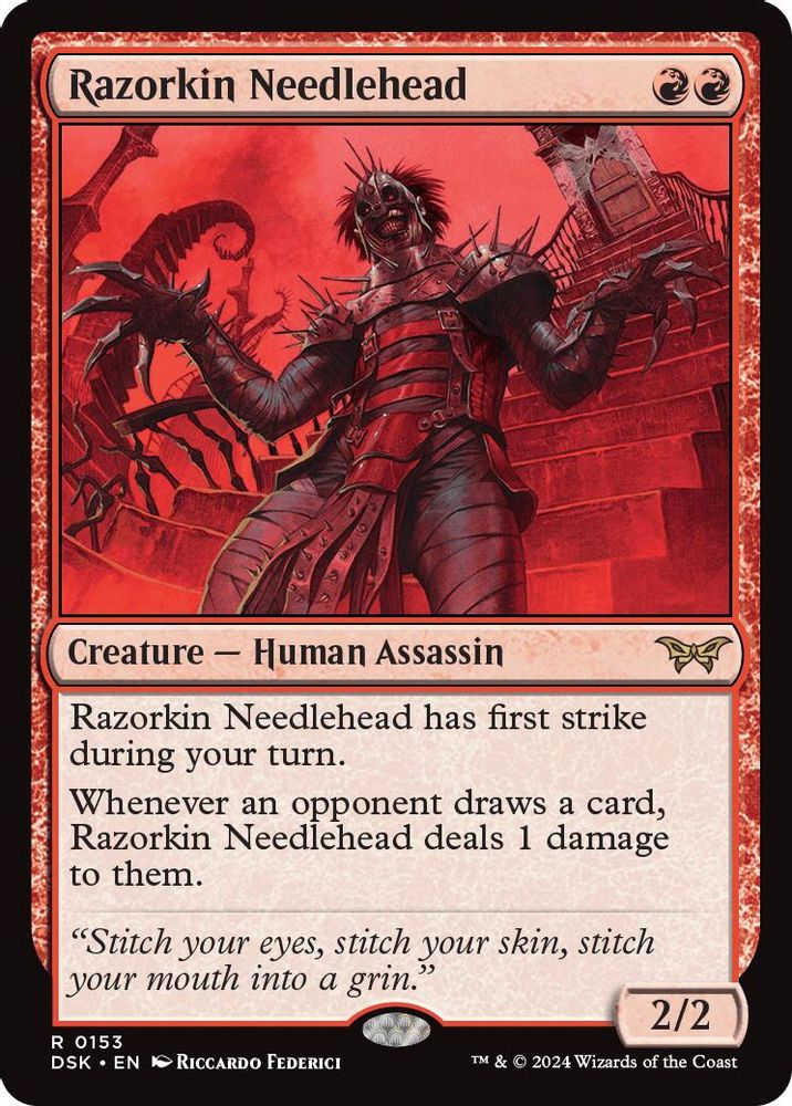 Razorkin Needlehead · 153 · Duskmourn: House of Horror · Non-foil