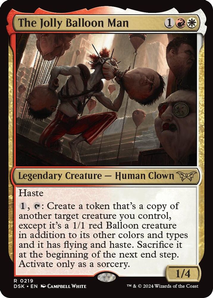 The Jolly Balloon Man · 219 · Duskmourn: House of Horror · Non-foil