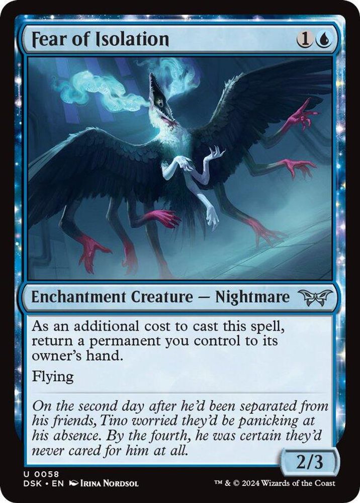 Fear of Isolation · 58 · Duskmourn: House of Horror · Non-foil