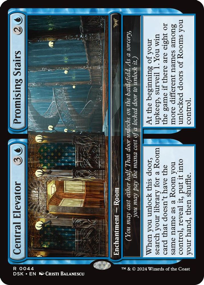 Central Elevator // Promising Stairs · 44 · Duskmourn: House of Horror · Non-foil