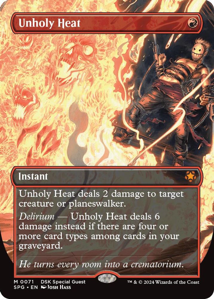 Unholy Heat (Borderless) · 71 · SPG · Non-foil