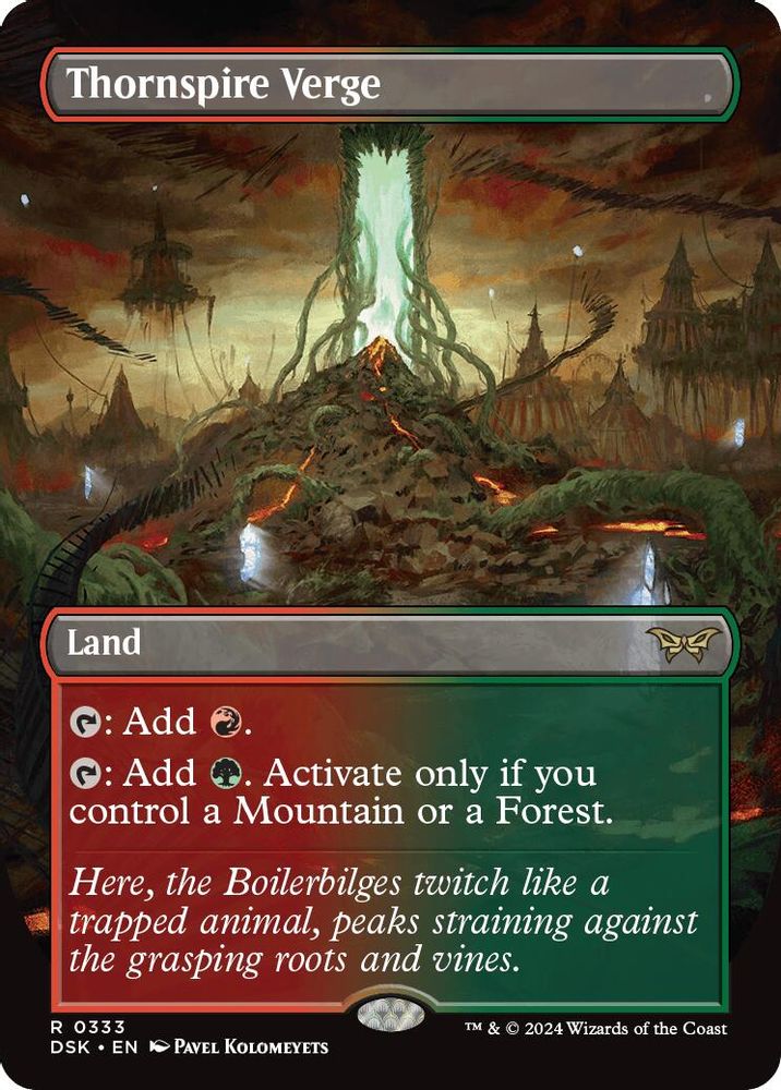 Thornspire Verge (Borderless) · 333 · Duskmourn: House of Horror · Non-foil